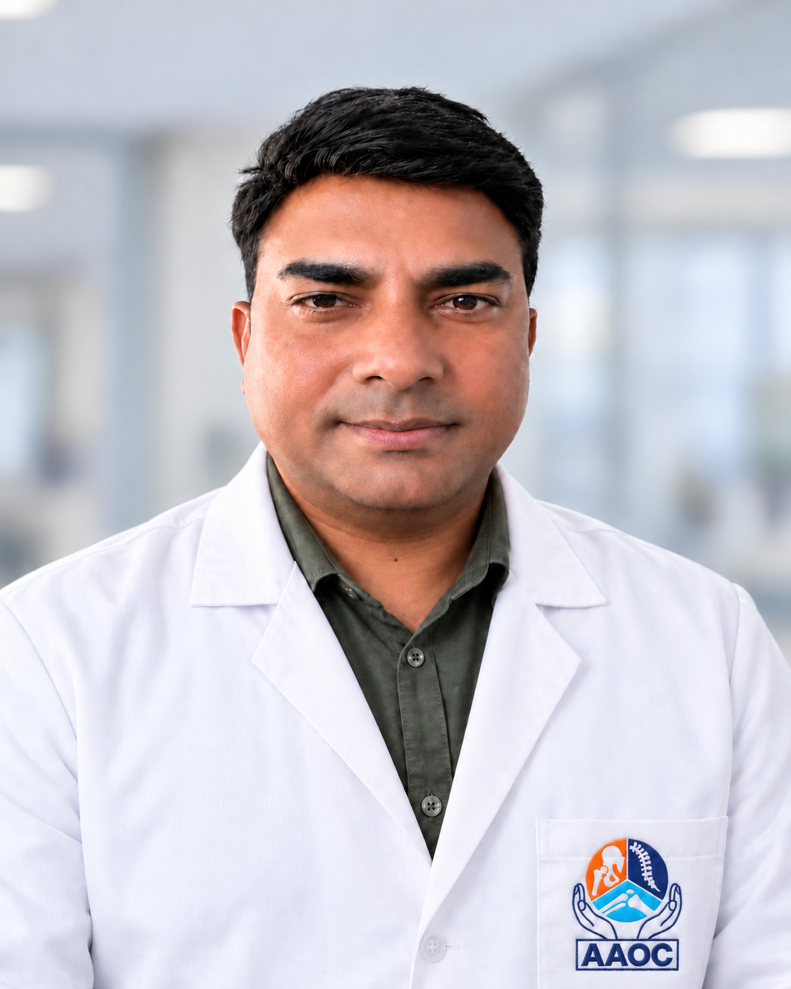 Dr. (Prof.) Arvind Kumar wearing a white coat